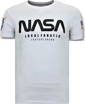 Local Fanatic T-Shirt Mit Aufdruck Nasa American Flag