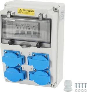 Clanmacy Stromverteiler Wandverteiler Schuko mit DC-Schutzschalter