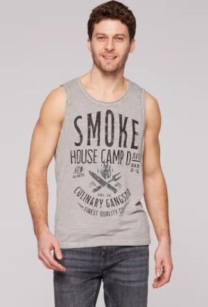 CAMP DAVID Tanktop mit offenen Kanten