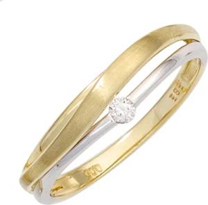 JOBO Diamantring, 585 Gold bicolor mit