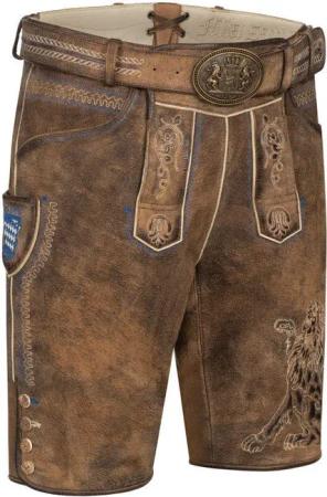Nübler Trachtenlederhose Lederhose kurz Bavarian in