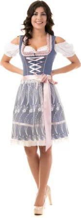 Trachtl Dirndl DIRNDL TRACHTENKLEID NICOLE BLAU/ROSA
