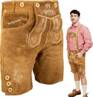 HOFGLANZ Trachtenlederhose Herren Lederhose, traditionelle Trachtenhose