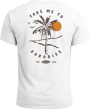 Neverless Print-Shirt Herren T-Shirt Backprint Palmen