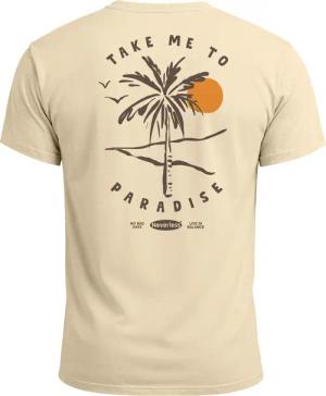 Neverless Print-Shirt Herren T-Shirt Backprint Palmen