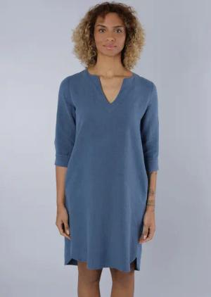 NADINE H Sommerkleid Leinenkleid BLUE