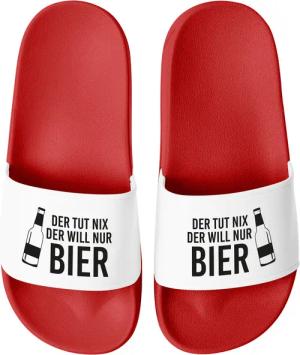 MoonWorks Badeschlappen Spruch Lustig Der tut