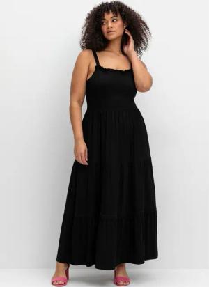 Sheego Jerseykleid Maxikleid