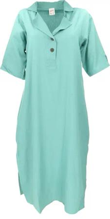 Guru-Shop Midikleid Luftiges Sommerkleid, Shirtkleid, Baumwoll..