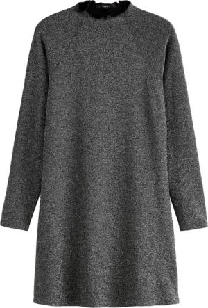Next Minikleid Langärmeliges Jaquard-Minikleid mit Glitzer