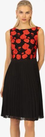 Kraimod Cocktailkleid mit Stickerei und Plisseerock