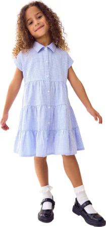 Next Hemdblusenkleid Gestuftes Kleid mit Vichykaros