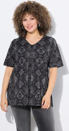 Ulla Popken T-Shirt T-Shirt Schlangenmuster Biesen