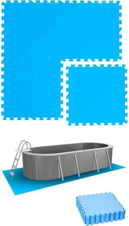 eyepower Pool-Bodenschutzfliese 2,8 m² Poolmatte aus