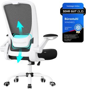 SONGMICS Bürostuhl, ergonomisch, Drehstuhl mit Mesh,