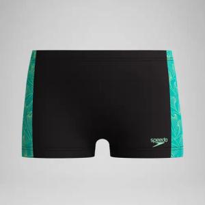Jungen Hyperboom Panel Aquashorts Schwarz/Grün