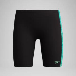 Jungen Hyperboom Panel Schwimmhose Schwarz/Grün