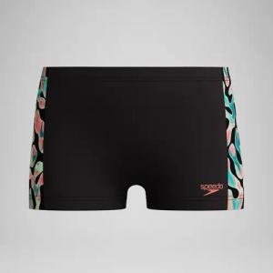 Jungen Panel Aquashorts Schwarz/Orange