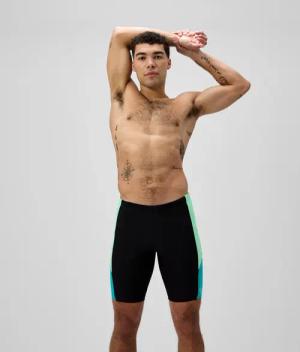 Herren Dive Panel Schwimmhose Schwarz/Türkis