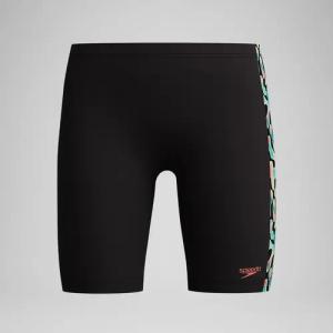 Jungen Panel Schwimmhose Schwarz/Orange