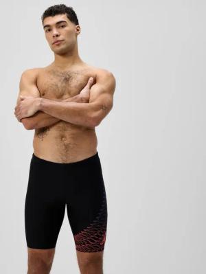 Herren Medley Schwimmhose mit Logo Schwarz/Orange