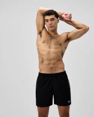 Herren Hyperboom Splice Badeshorts 40 cm Schwarz/Grün