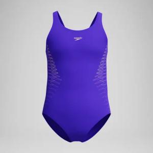 Mädchen Placement Muscleback Badeanzug Violett/Pink