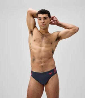 Herren Hyperboom Splice Badehose Grau/Orange