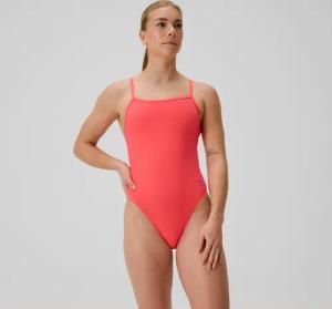Damen Club Training Solid Badeanzug mit V-Rücken 2.0 Orange