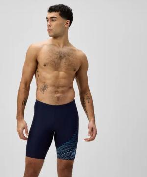 Herren Medley Schwimmhose mit Logo Marineblau/Blau