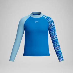 Jungen Langarm-Rashguard Blau