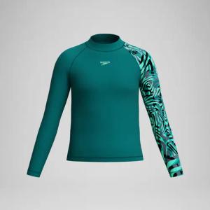Jungen Langarm-Rashguard Grün