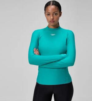 Damen Langarm-Rashguard Türkis