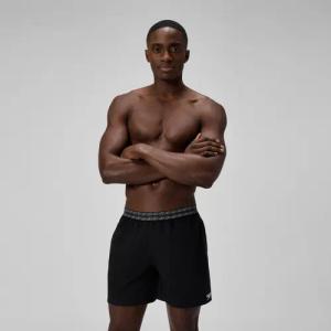 Herren Hyperboom Badeshorts 40 cm mit Taillenbund Schwarz/Dunkelgrau