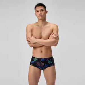 Herren Club Training Badehose 13,5 cm mit Print Schwarz/Blau