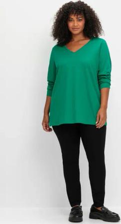 Sheego V-Shirt "Langarmshirt", (1 tlg.)