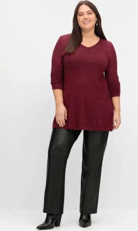 Sheego Strickpullover "V-Ausschnitt-Pullover"