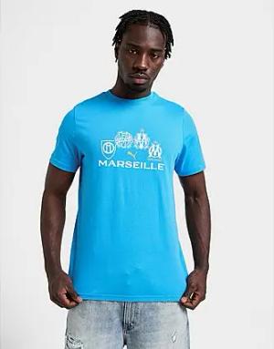 PUMA Olympique Marseille Culture T-Shirt - Herren, Blue