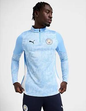 PUMA Manchester City FC Training 1/4 Zip Top - Herren, Blue