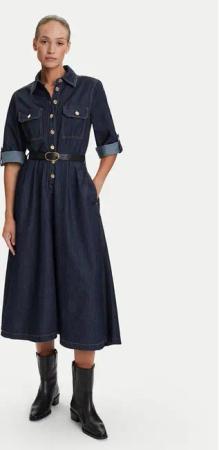 Liu Jo Jeanskleid UF5148 D0268 Dunkelblau Regular Fit