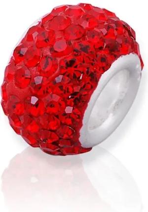 Unique Bead Exklusiver Unique 925 Sterling Silber Bead ohne Gewinde - rhodiniert