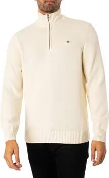 Gant Fleecepullover Lässiges Baumwoll-Sweatshirt mit halbem Reißverschluss