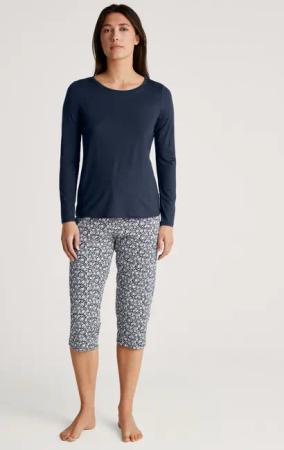 CALIDA Favourites Joy II Langarm-Shirtfür Damen, XS, Blau, Mix it & Match it