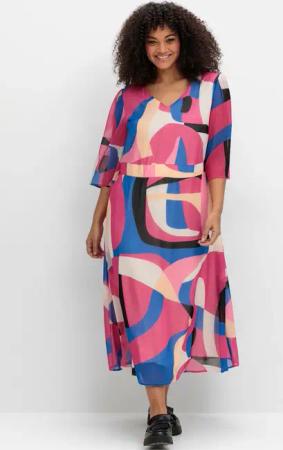 Sheego Chiffonkleid "Kleid"