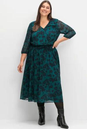 Sheego Chiffonkleid "Chiffonkleid"