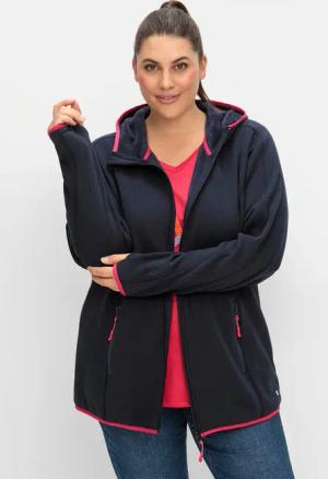 Sheego Fleecejacke, mit Kapuze
