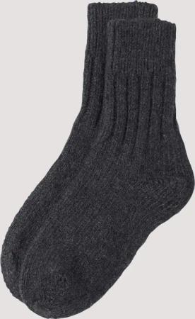 hessnatur Stricksocke aus Bio-Merinowolle - grau - Größe 40/41