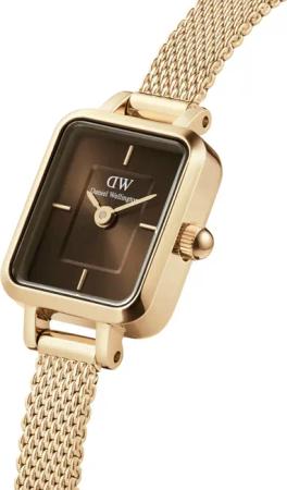 Daniel Wellington Uhr - Dw Quadro Mini Evergold G 15X18Mm Amber Sunray - Gr. unisize - in Gold - für Damen