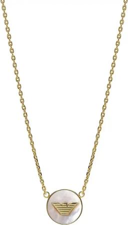 Emporio Armani Halskette - Eagle Logo Kette - Gr. unisize - in Gold - für Damen