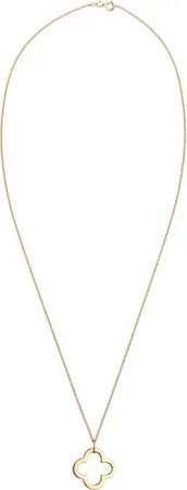 Elli Halskette - Halskette Kleeblatt Glücksbringer 585 Gelbgold Gri - Gr. unisize - in Gold - für Damen